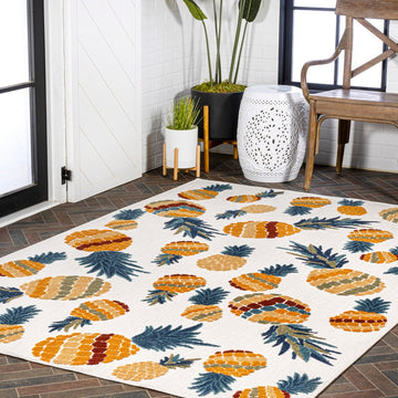 Ananas Bold Pineapple High-low Indoor/outdoor Area Rug